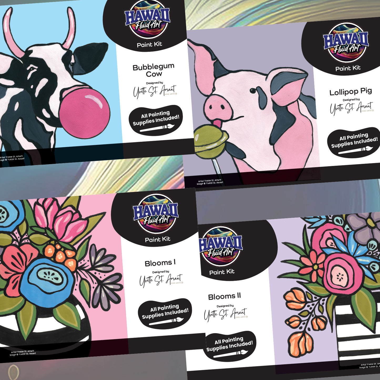 PAINT KIT BOX - 24 Paint Kits (8 designs x3 each) - Shipping included